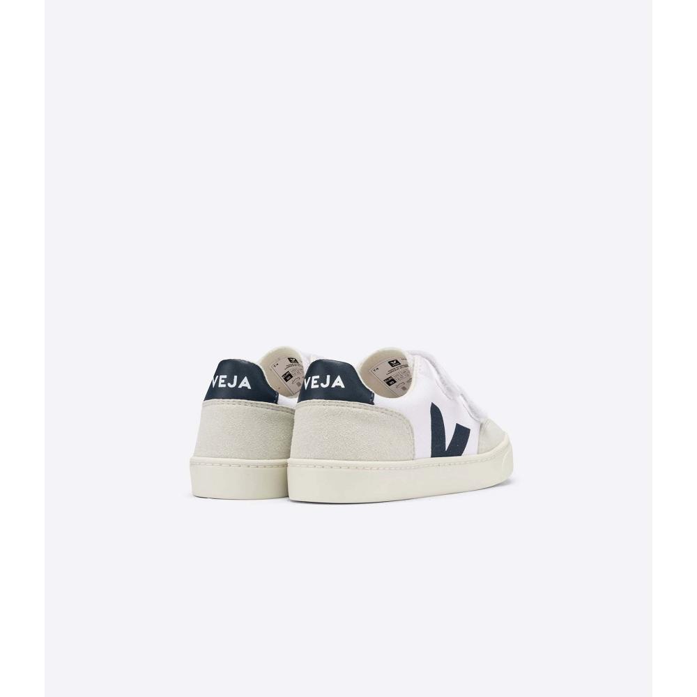 Kids' Veja V-12 CANVAS Shoes White | ZA 806DFM